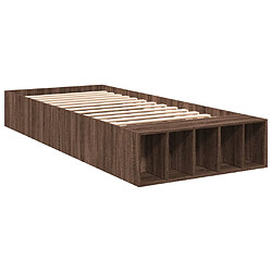 Avis vidaXL Cadre de lit sans matelas chêne marron 75x190 cm