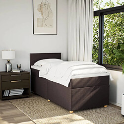 Acheter vidaXL Sommier à lattes de lit avec matelas Marron foncé 90x190 cm