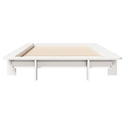 Acheter vidaXL Cadre de lit sans matelas blanc 75x190 cm bois de pin massif
