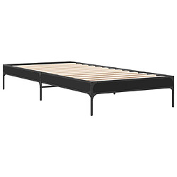 Avis vidaXL Cadre de lit sans matelas noir 100x200 cm