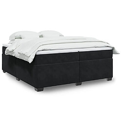 vidaXL Sommier à lattes de lit et matelas Noir 200x200 cm Velours