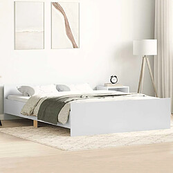 vidaXL Cadre de lit sans matelas blanc 120x190 cm