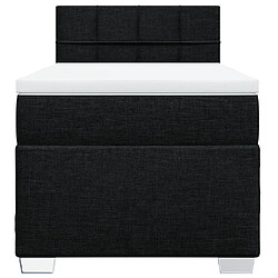 Acheter vidaXL Sommier à lattes de lit avec matelas Noir 100x200 cm Tissu