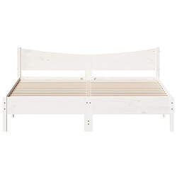 Acheter vidaXL Cadre de lit sans matelas blanc 180x200 cm bois massif de pin