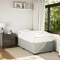 vidaXL Cadre de lit sans matelas gris clair 100x200 cm velours