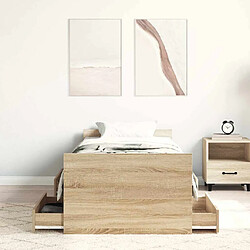 Acheter vidaXL Cadre de lit sans matelas chêne sonoma 90x200 cm