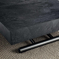 Inside 75 Table basse relevable extensible BLOCK design plateau ardoise structure anthracite