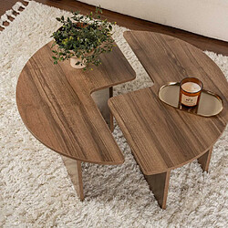 Avis Hanah home Table basse ronde Moira - Noyer