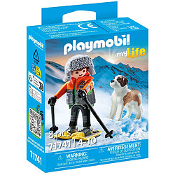 Playmobil® GARÇON EN RAQUETTE +ST BERNARD PLAYMOBIL PLL71741