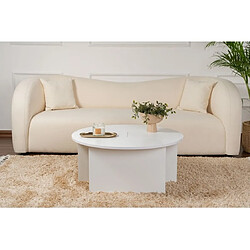 Hanah home Moira table basse ronde - Blanc pas cher