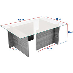 Avis Hanah home Table basse rectangulaire - Pin