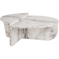 Hanah Home Table basse Podium - Aggloméré - Marbre freesia