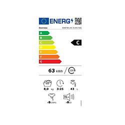 Lave-linge hublot 8kg 1400 tours/min - EW6F3811RC - ELECTROLUX