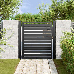 Avis vidaXL Portail Noir 100x100 cm - Aluminium