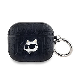 Karl Lagerfeld Coque AirPods 3 Choupette Gaufré Noir