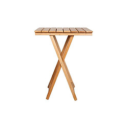 Italiadoc Table pliante 60 x 60 cm en bois naturel.