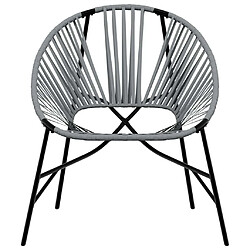 Acheter vidaXL Chaise œuf de jardin - Résine tressée - Noir et gris clair