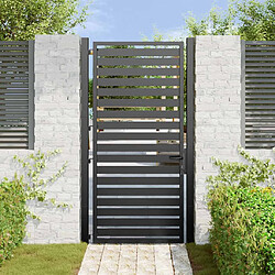 Avis vidaXL Portail jardin noir 100x180 cm - Aluminium