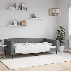 vidaXL Lit de repos 90x190 cm - Gris foncé