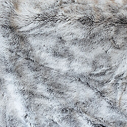 Toilinux Plaid à poils doux TINN - 130 x 160 cm - Gris
