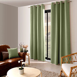 Toilinux Rideau occultant Basic à 8 œillets - 140 x 240 cm - Olive