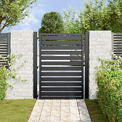 Avis vidaXL Portail jardin noir 100x120 cm - Aluminium