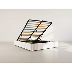Avis Bestmobilier Isa - lit coffre - 160x200 cm - en velours côtelé