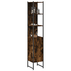 vidaXL Armoire de bain chêne fumé 33x33x185,5 cm bois d'ingénierie