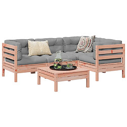 vidaXL Salon de jardin - 5 pièces - Bois massif douglas