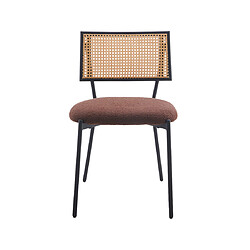 Acheter Lisa Design Luciano - lot de 2 chaises cannage - en tissu bouclette