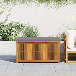 Avis vidaXL Boîte à coussins d'extérieur 113x50x60,5cm bois massif d'acacia