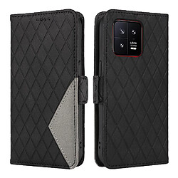 Étui Xiaomi Redmi 10A - Noir Flip étui épissage couleurs - Porte-cartes - Sangle main intégrée