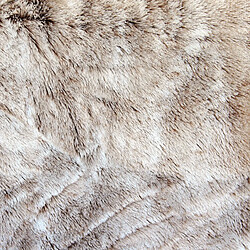 Toilinux Plaid à poils doux TINN - 130 x 160 cm - Taupe