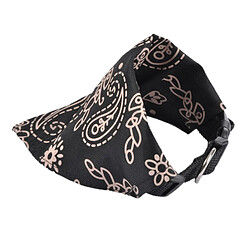 Toilinux Collier bandana réglable - 30 à 50 cm - Noir
