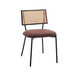 Avis Lisa Design Luciano - lot de 2 chaises cannage - en tissu bouclette