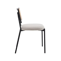 Acheter Lisa Design Luciano - lot de 2 chaises cannage - en tissu bouclette