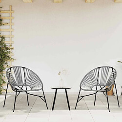 Avis vidaXL Chaise œuf de jardin - Résine tressée - Noir et gris clair