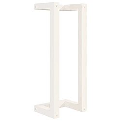 vidaXL Porte-serviette Blanc 23x18x60 cm Bois de pin massif