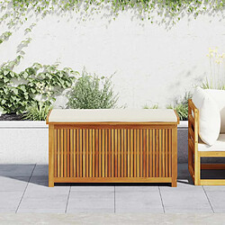 Avis vidaXL Boîte à coussins d'extérieur 113x50x60,5cm bois massif d'acacia