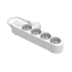 Socle électrique 4 prises, 1,5 mètre, avec interrupteur, 3680W 16A 250V Silver Electronics