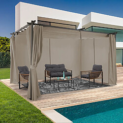 Idmarket MARKET Pergola Taupe