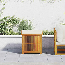Avis vidaXL Boîte à coussins d'extérieur 60x50x61 cm bois massif d'acacia
