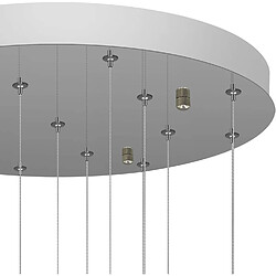 Zmh Lustre suspension LED verre - Gris pas cher