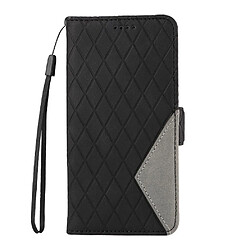 Flip Étui Pour OPPO A73 2020 4G Avec Fente Pour Carte Et Sangle À Main Étui De Protection Élégant Pour Téléphone Deux Motifs D'épissage De Couleur FOXDOCK Noir