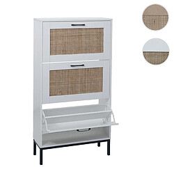 Mendler Armoire à chaussures - Blanc