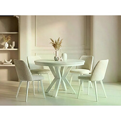 Wfl group table à manger ronde - Blanc