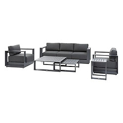 Hesperide Salon de jardin en aluminium 5 places ALLURE - Graphite