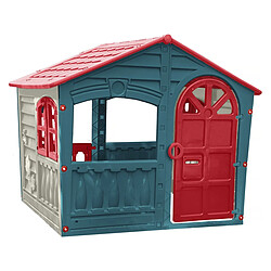 Habitat Et Jardin Cabane enfant en plastique FUN - 140 x 111 x 115 cm - Bleu