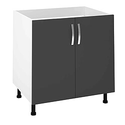 Pegane Meuble Bas Cuisine pour Évier - Gris