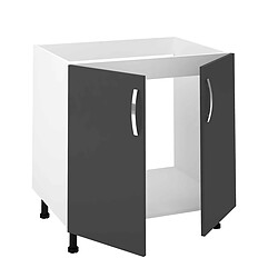 Pegane Meuble Bas Cuisine pour Évier - Gris